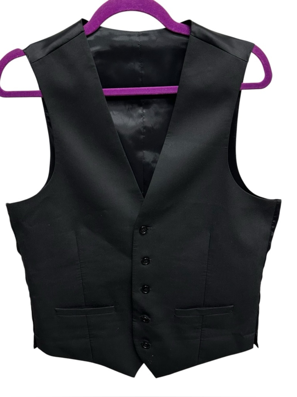 Apt 9 slim fit mens vest black wedding vest size small
